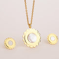 Damen Schmuckset aus hochwertigem Edelstahl mit Muschel-Elementen Shop Nory