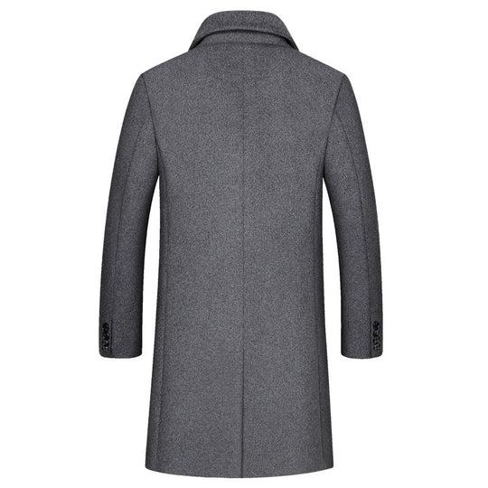Herren Klassischer Wollmix-Mantel mit gesteppter Thermofütterung und schlanker Silhouette Shop Nory