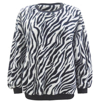 Zebra-Print Sweatshirt
