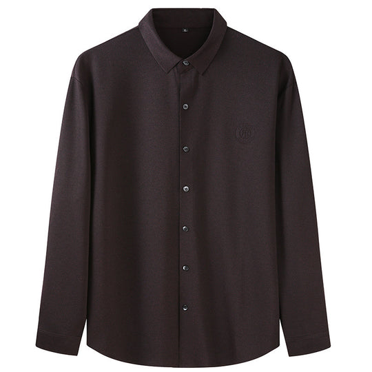 Herren Elegantes Langarm-Hemd mit feiner Struktur und klassischer Knopfleiste Shop Nory
