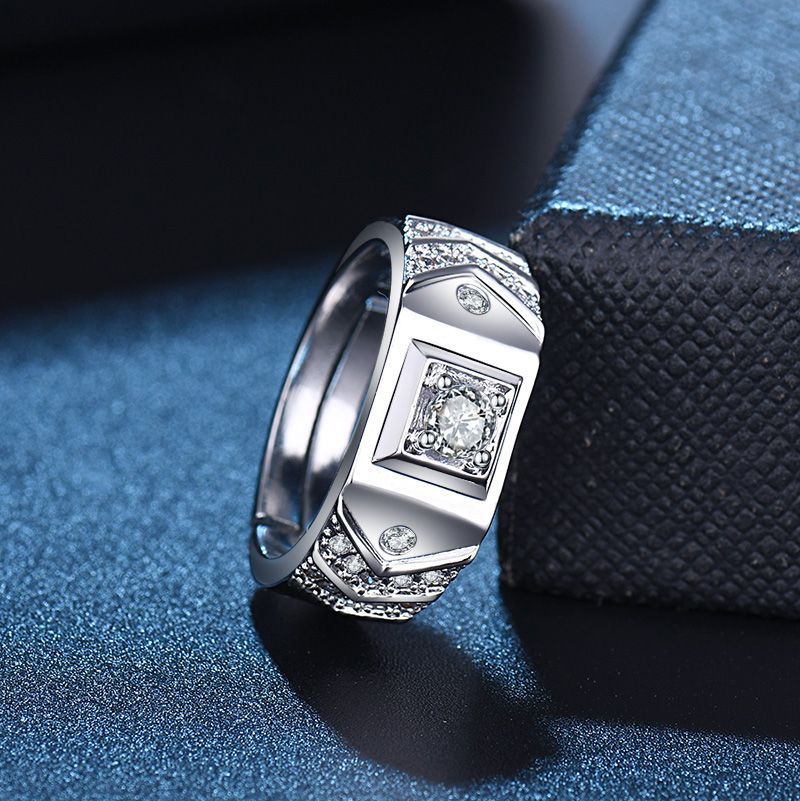 Damen eleganter und funkelnder Ring mit quadratischem Zirkonia-Shop Nory