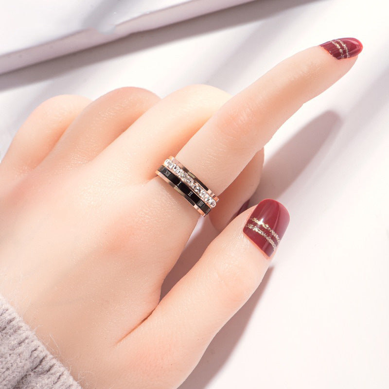 Damen modischer Ring-Set mit funkelnden Zirkonsteinen Shop Nory