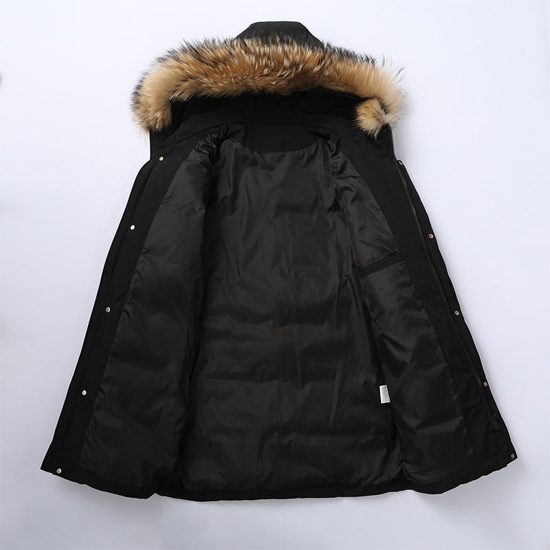 Herren Wasserdichte Winterparka mit abnehmbarer Kunstfellkapuze und Thermoisolierung Shop Nory