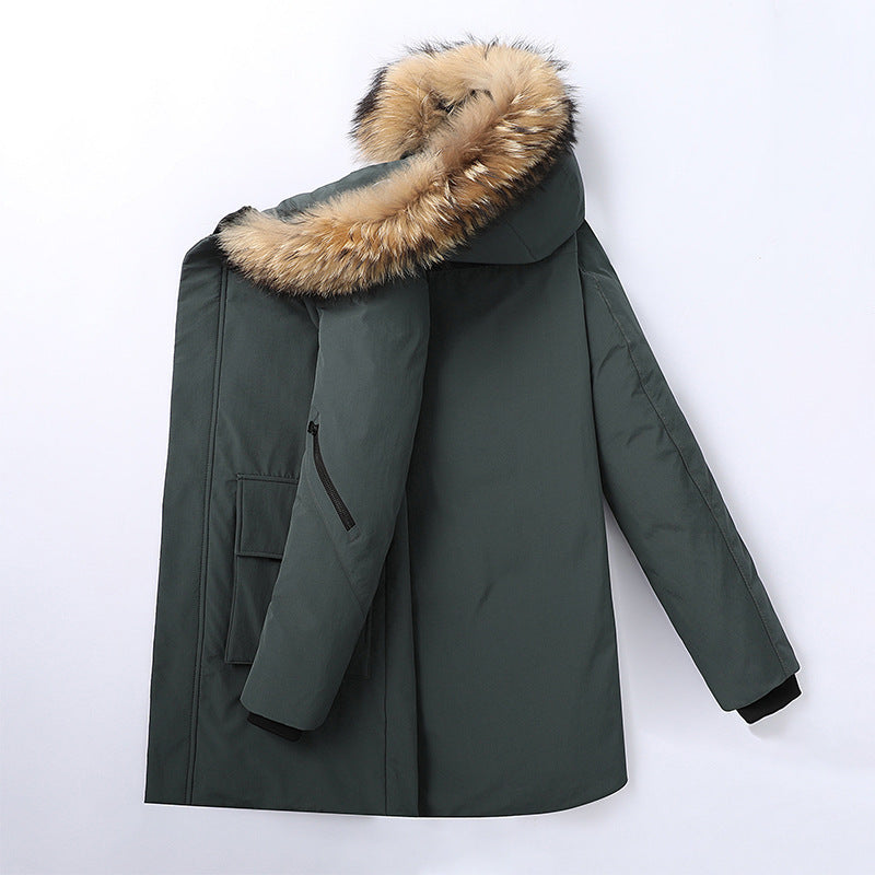 Herren Wasserdichte Winterparka mit abnehmbarer Kunstfellkapuze und Thermoisolierung Shop Nory