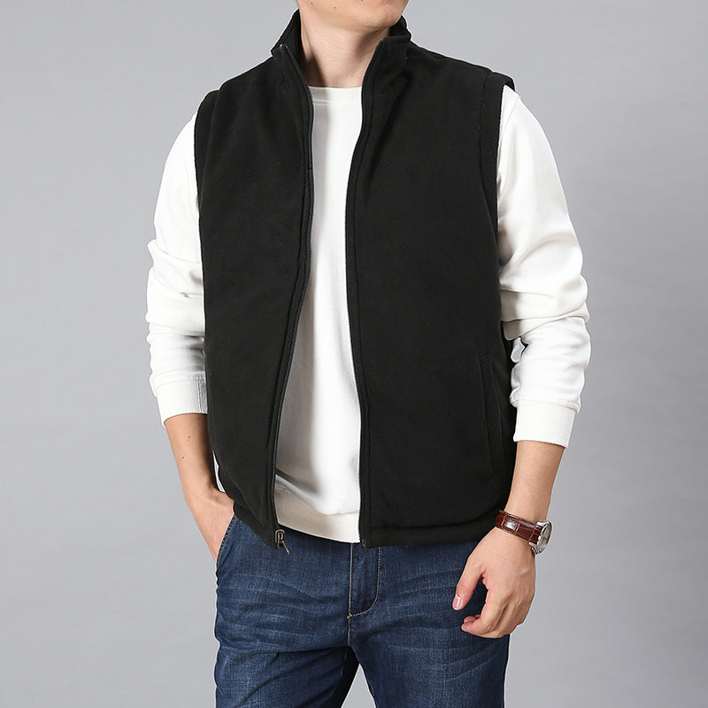 Herren Leichte Thermo-Fleeceweste mit Stehkragen, Frontreißverschluss und Seitentaschen Shop Nory
