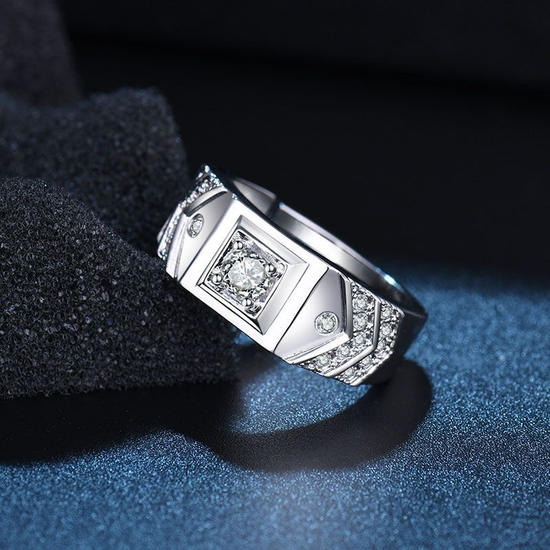 Damen eleganter und funkelnder Ring mit quadratischem Zirkonia-Shop Nory