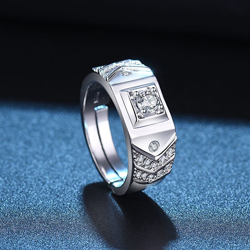 Damen eleganter und funkelnder Ring mit quadratischem Zirkonia-Shop Nory
