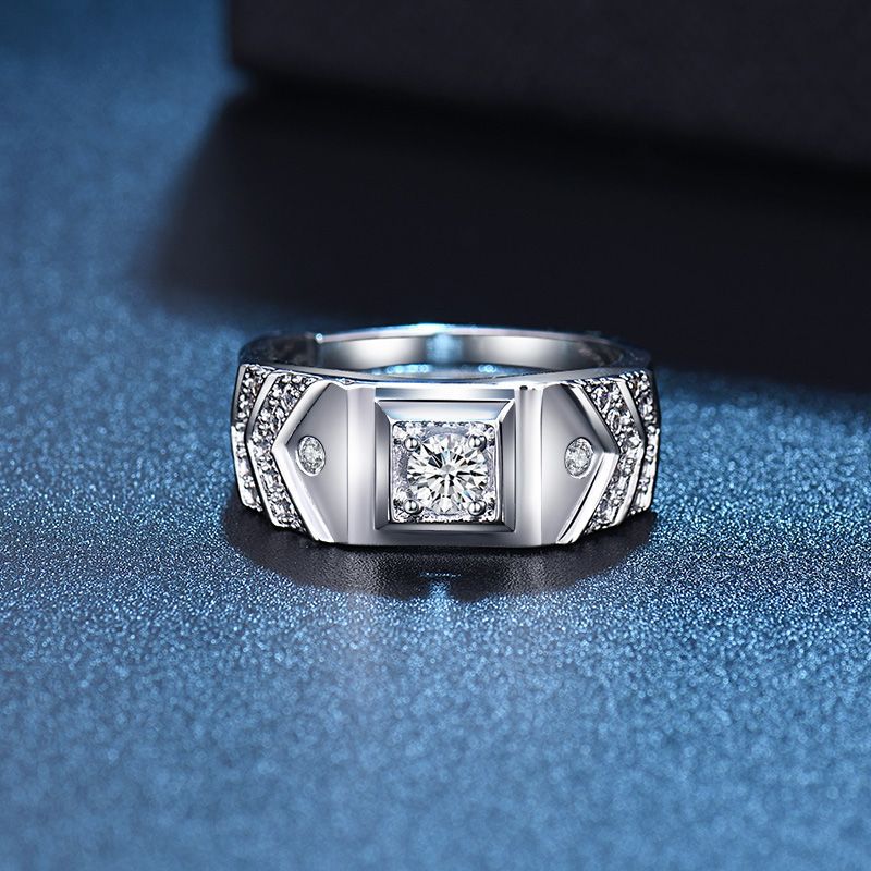 Damen eleganter und funkelnder Ring mit quadratischem Zirkonia-Shop Nory