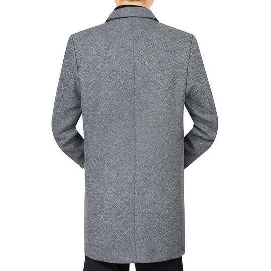 Herren Eleganter taillierter Wollmix-Mantel mit Notch-Revers und Zweiknopfverschluss Shop Nory