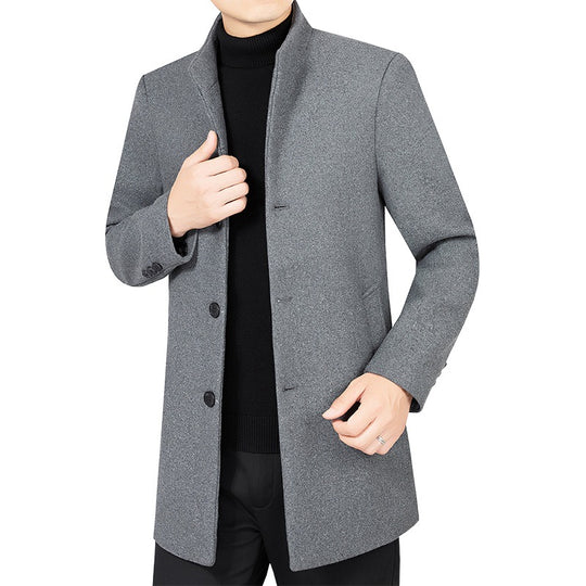 Herren Taillierter Stehkragenkurzmantel aus Wollmix mit klarer Linienführung Shop Nory