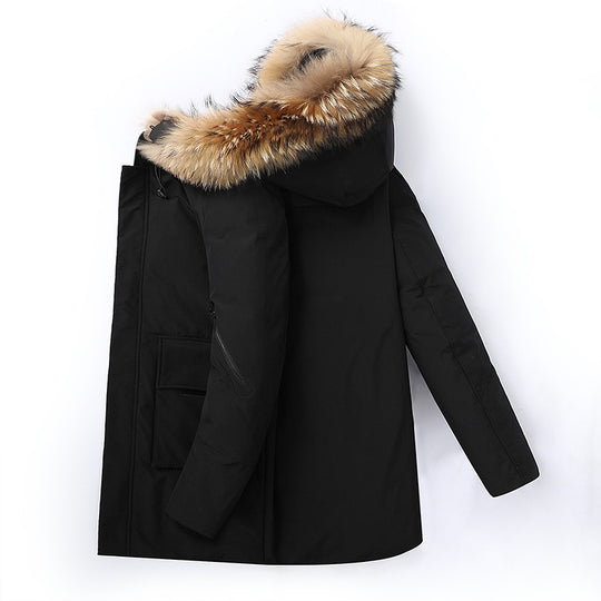 Herren Wasserdichte Winterparka mit abnehmbarer Kunstfellkapuze und Thermoisolierung Shop Nory