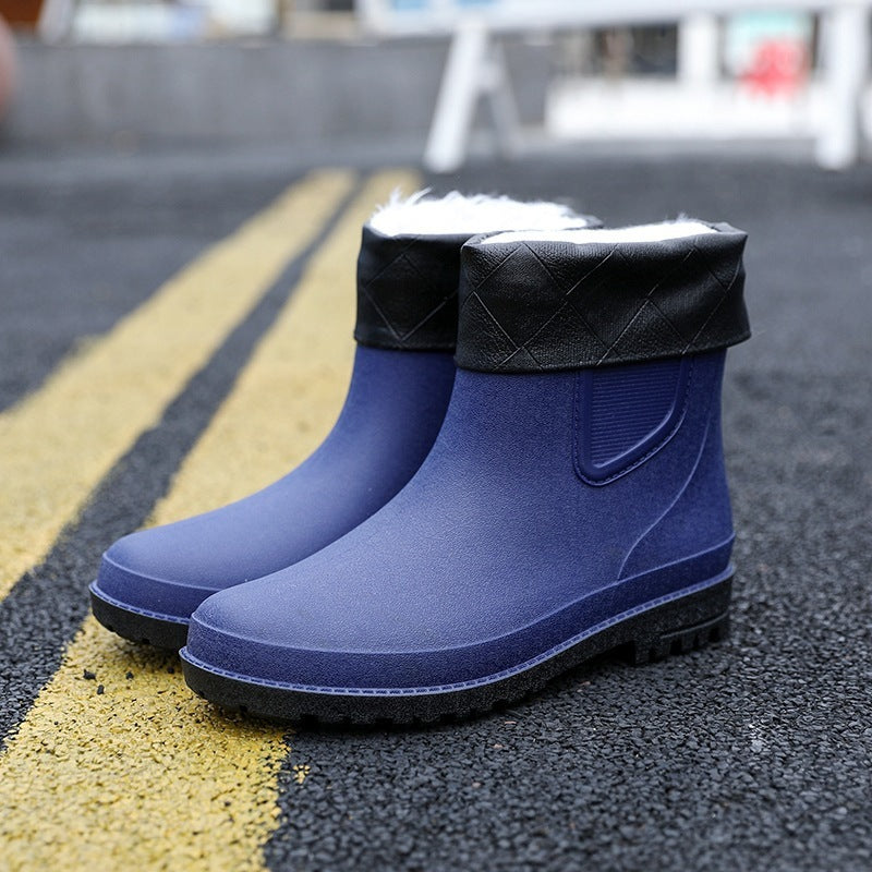 Halbhohe Wasserdichte Herren-Regenstiefel