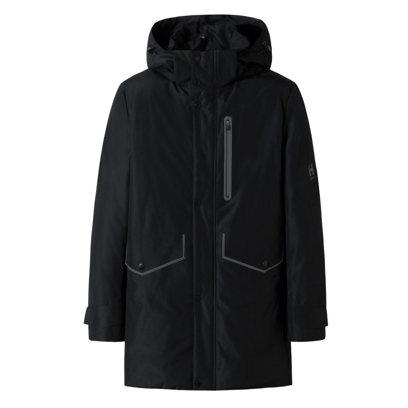 Herren Wasserdichter Thermo-Parka mit Kapuze und winddichter Membran Shop Nory