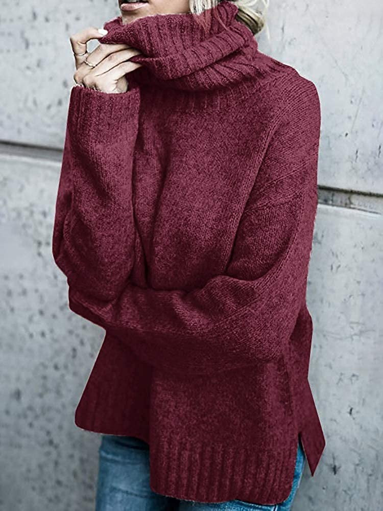 Damen Oversize-Kuschel-Rollkragenpullover aus Feinstrick Shop Nory