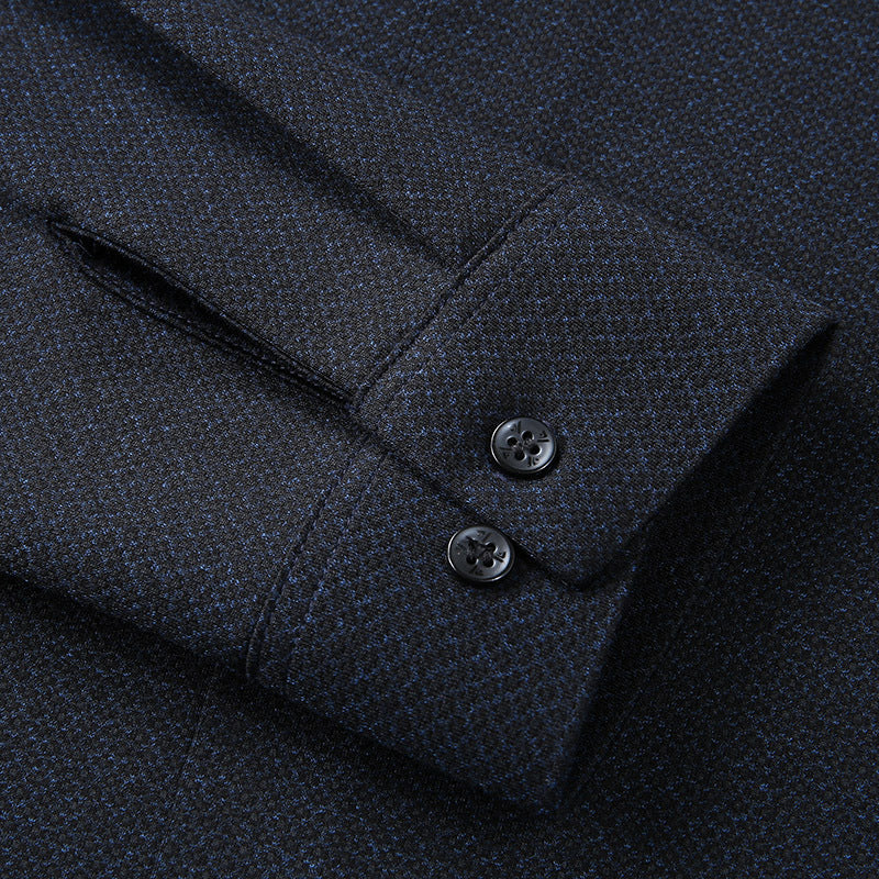 Herren Elegantes Langarm-Hemd mit feiner Struktur und klassischer Knopfleiste Shop Nory