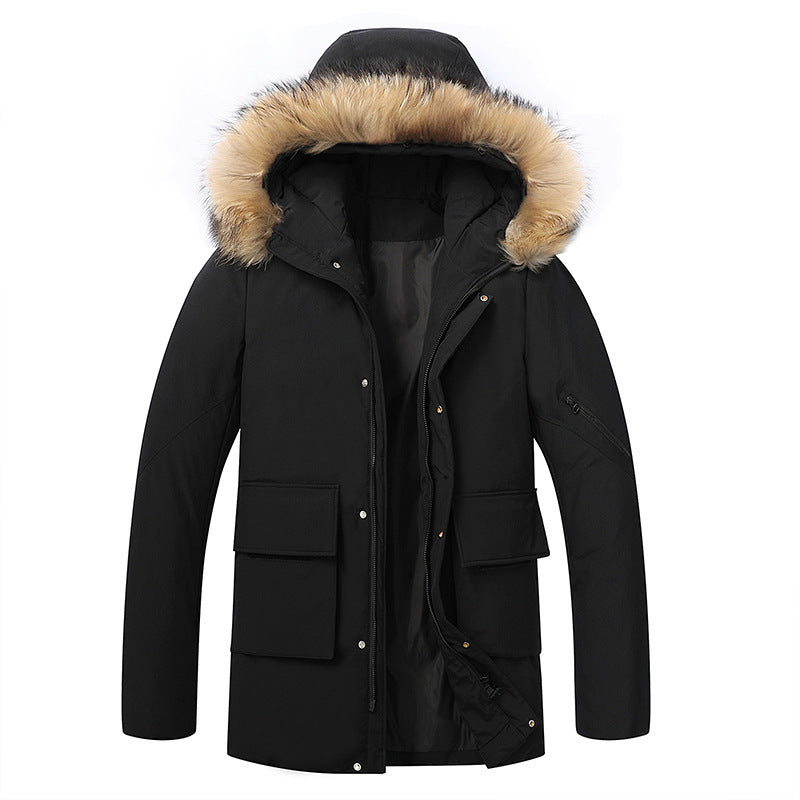 Herren Wasserdichte Winterparka mit abnehmbarer Kunstfellkapuze und Thermoisolierung Shop Nory