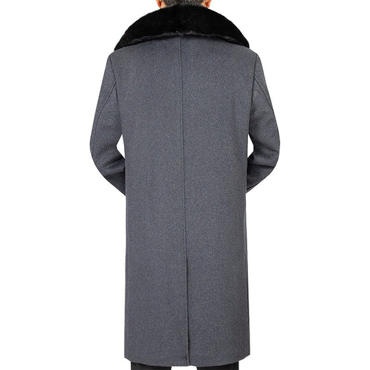 Herren Wollmix-Mantel mit abnehmbarem Kunstpelzkragen und wärmender Teddyfutter-Innenseite Shop Nory