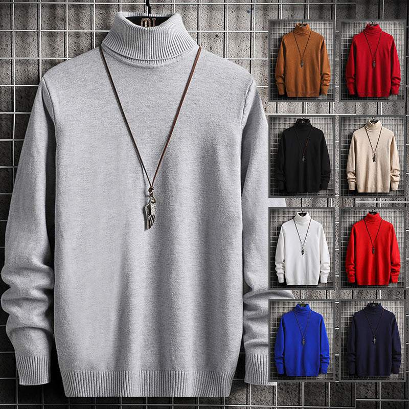 Herren Rollkragenpullover aus hochwertiger Strickware mit lässiger Passform