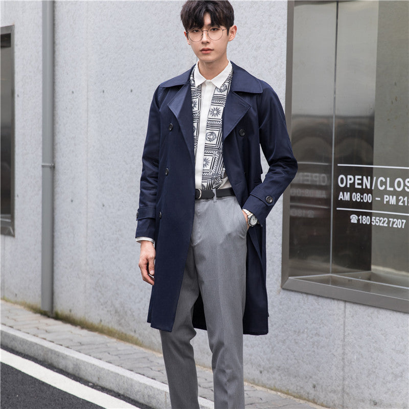 Herren Trenchcoat mit Doppelreiher und tailliertem Schnitt Shop Nory
