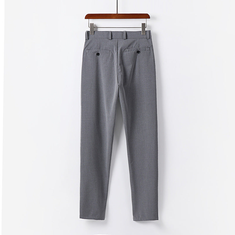 Herren Elegante schmal geschnittene Anzughose mit Bügelfalte und geradem Bein Shop Nory