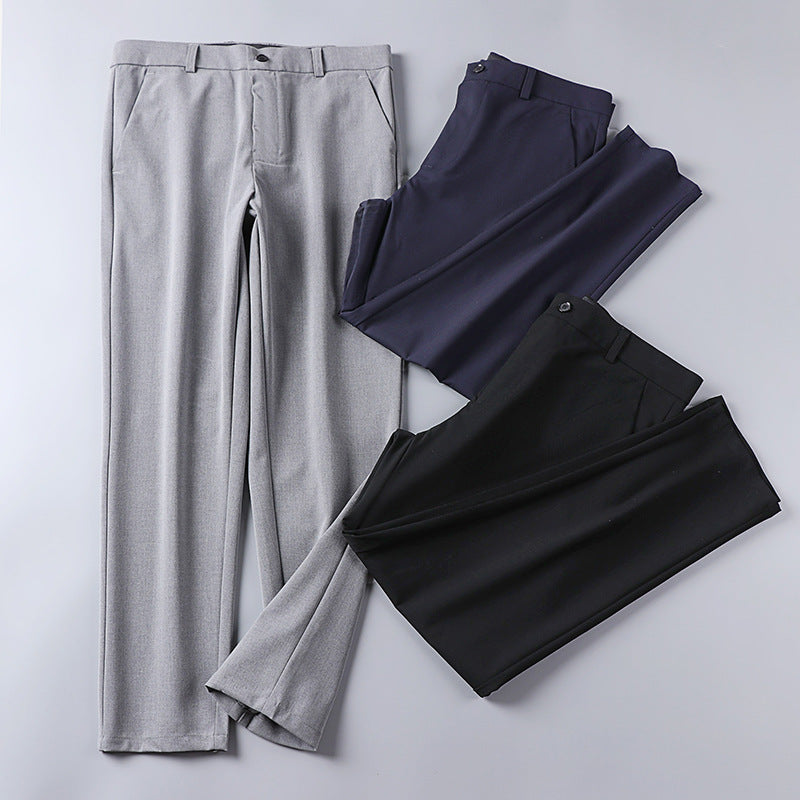 Herren Schmale Chino-Hose aus Stretch-Baumwollmix mit schmalem Bein und Bundfalten Shop Nory