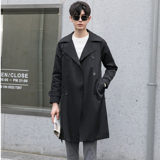 Herren Trenchcoat mit Doppelreiher und tailliertem Schnitt Shop Nory