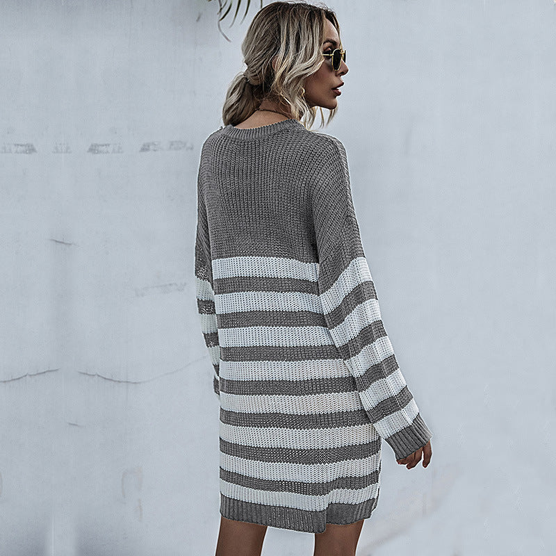 Damen Strickkleid mit lässigem Oversized-Schnitt