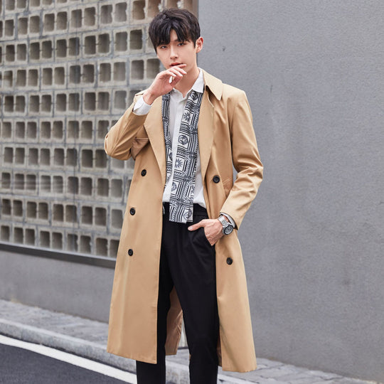 Herren Leichter Trenchcoat mit Doppelreiher, tailliertem Schnitt und windabweisender Oberfläche Shop Nory