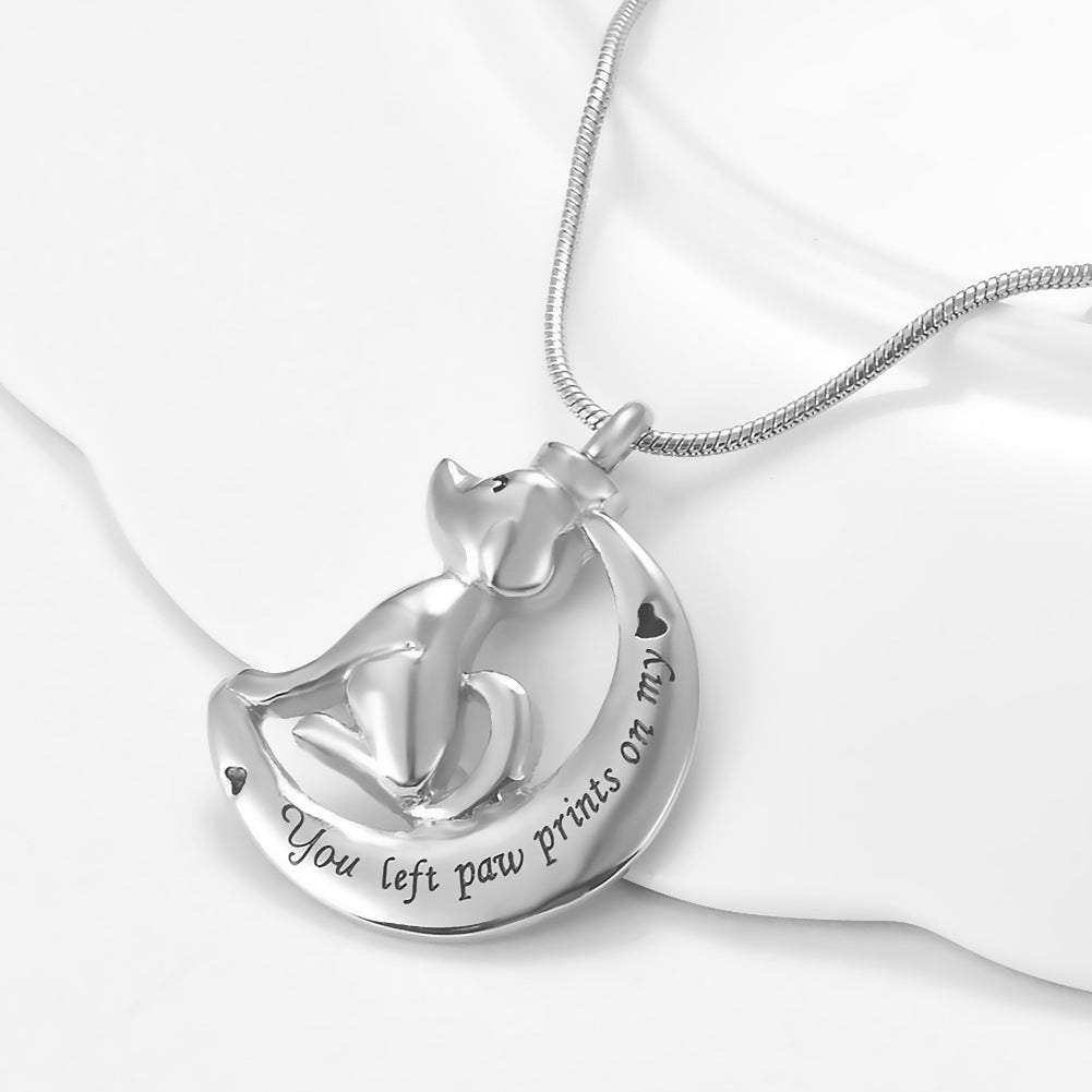Damen Schmuckanhänger mit Katzenmotiv und eingravierter Botschaft Shop Nory