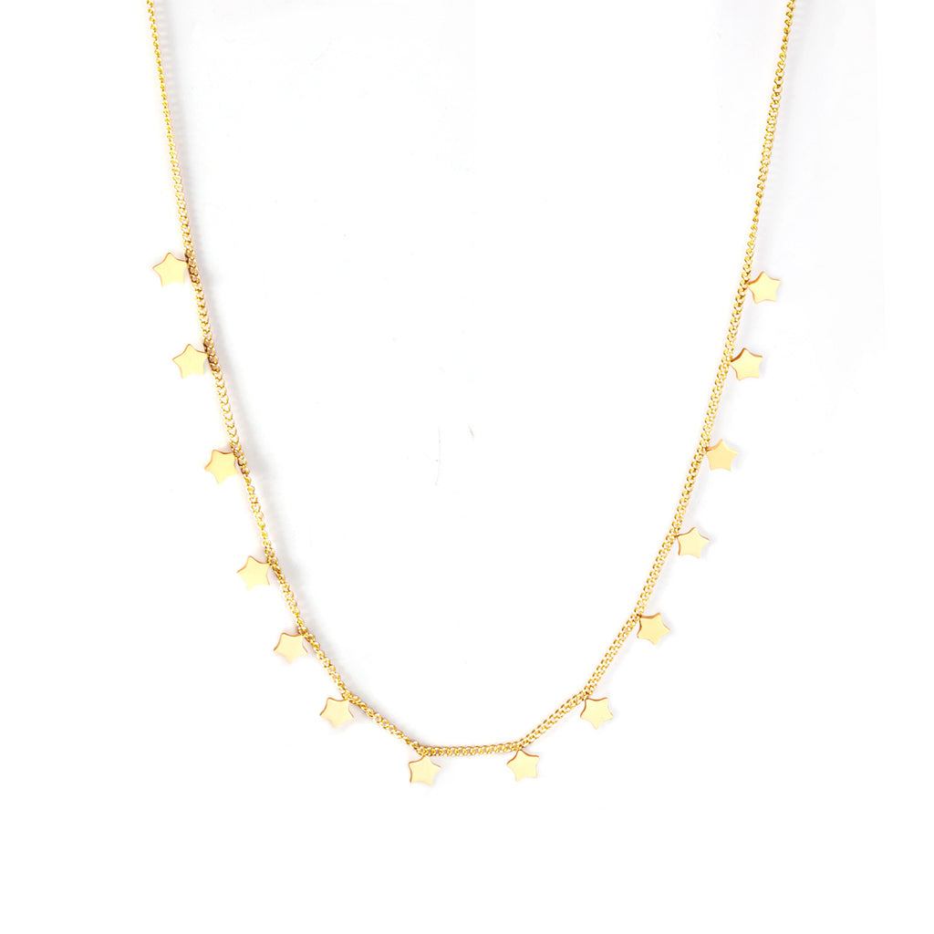 Damen elegante Goldplattierte Halskette mit geometrischen Anhängern Shop Nory