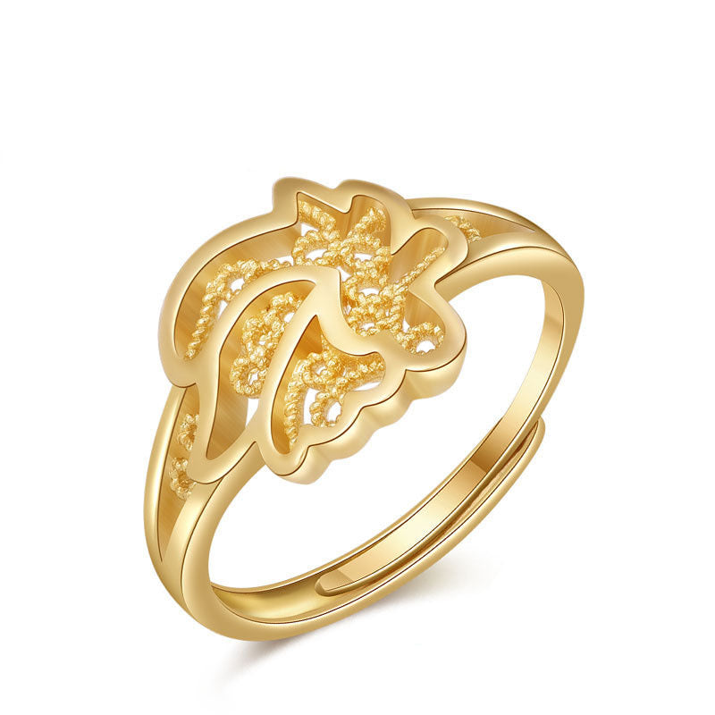 Damenring mit kunstvollem Blattdesign Shop Nory