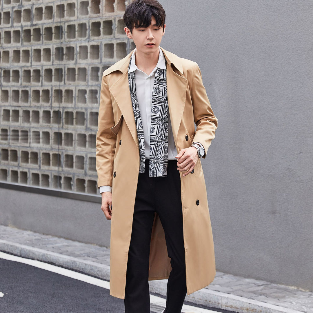 Herren Leichter Trenchcoat mit Doppelreiher, tailliertem Schnitt und windabweisender Oberfläche Shop Nory