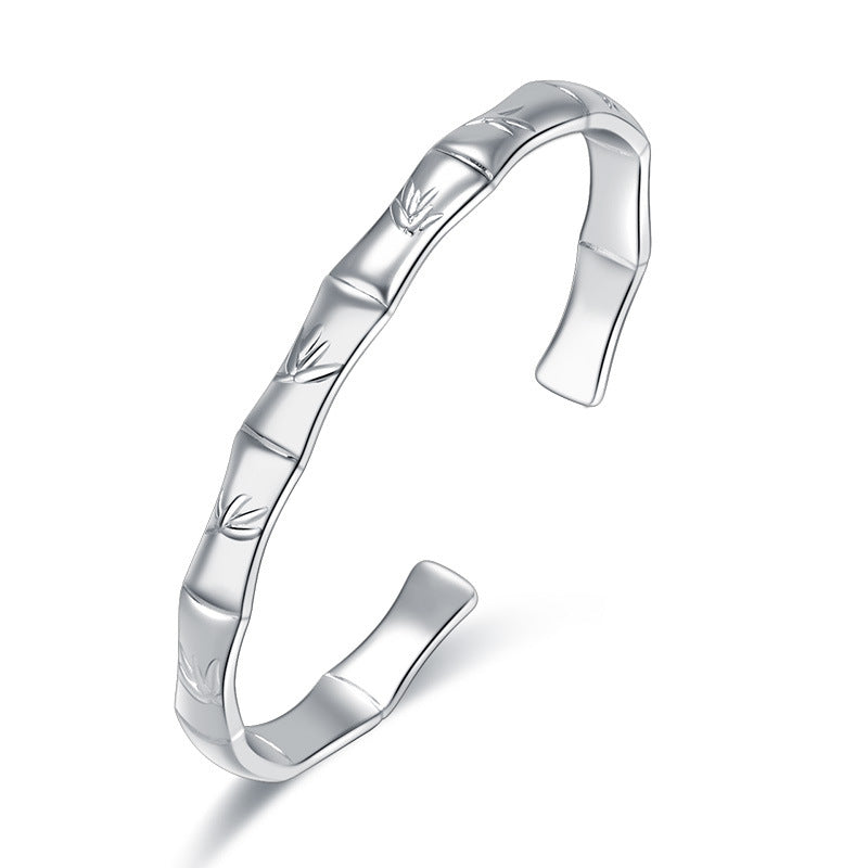 Damen Offenes Armband mit kunstvollem Blattdesign Shop Nory