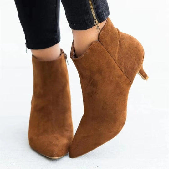 Damen Stiefeletten mit elegantem Pfennigabsatz und moderner Ankle-Optik