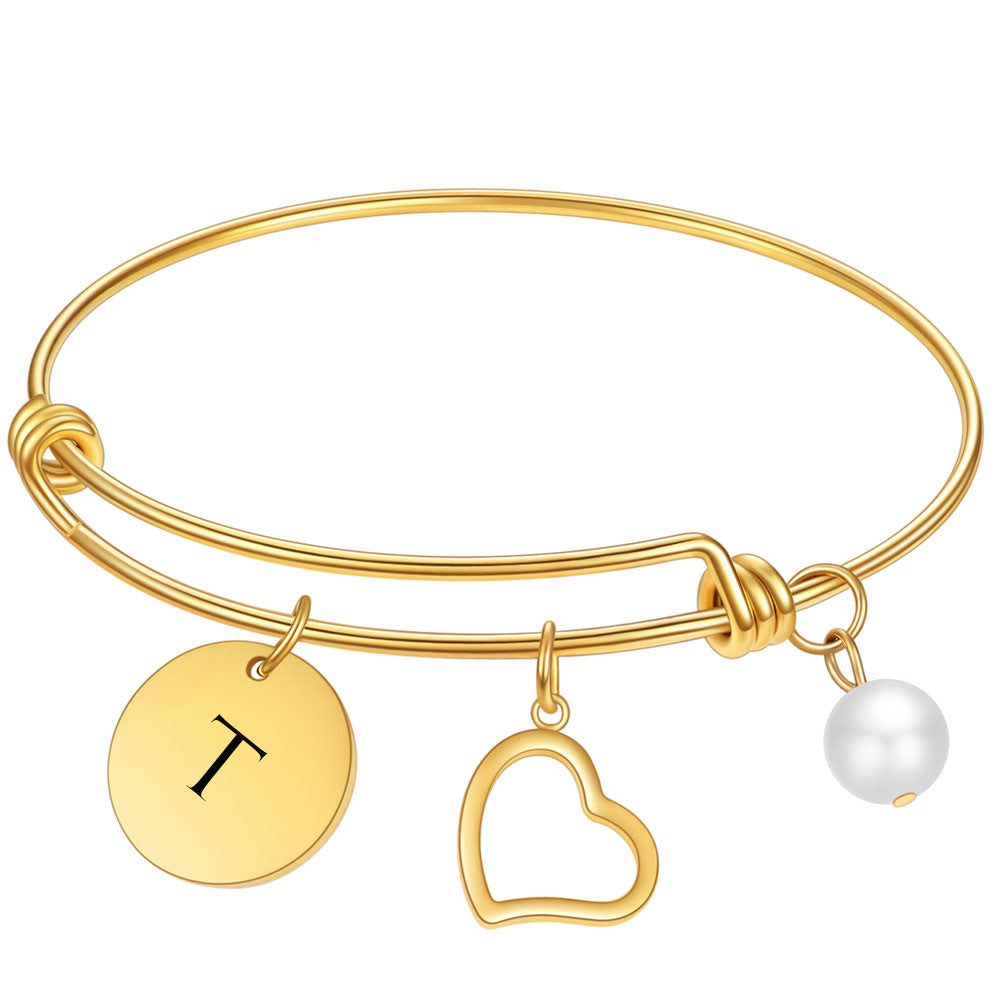 Damen Armreif mit personalisierbarem Anhänger und eleganten Designelementen Shop Nory