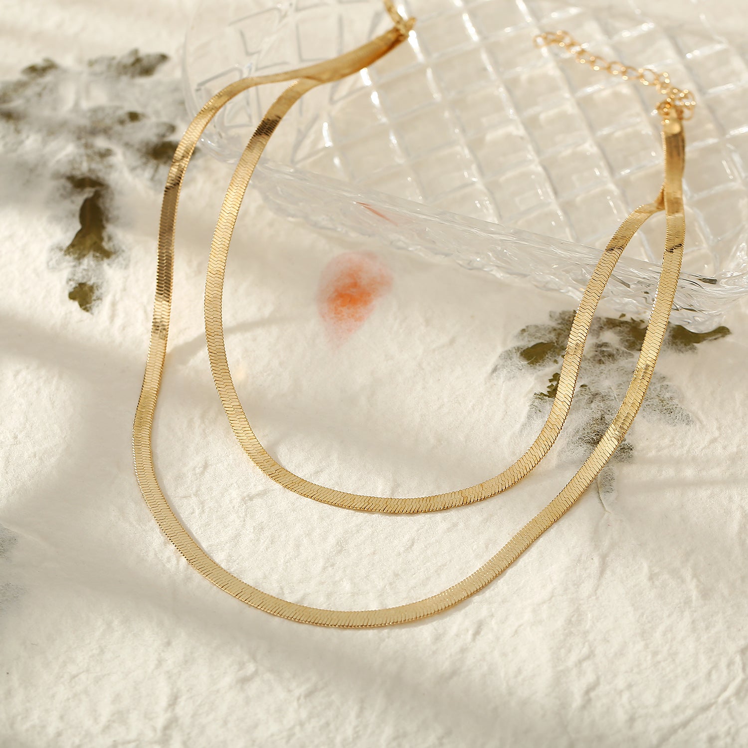 Damen Halskette mit doppeltem, feingliedrigem Design Shop Nory