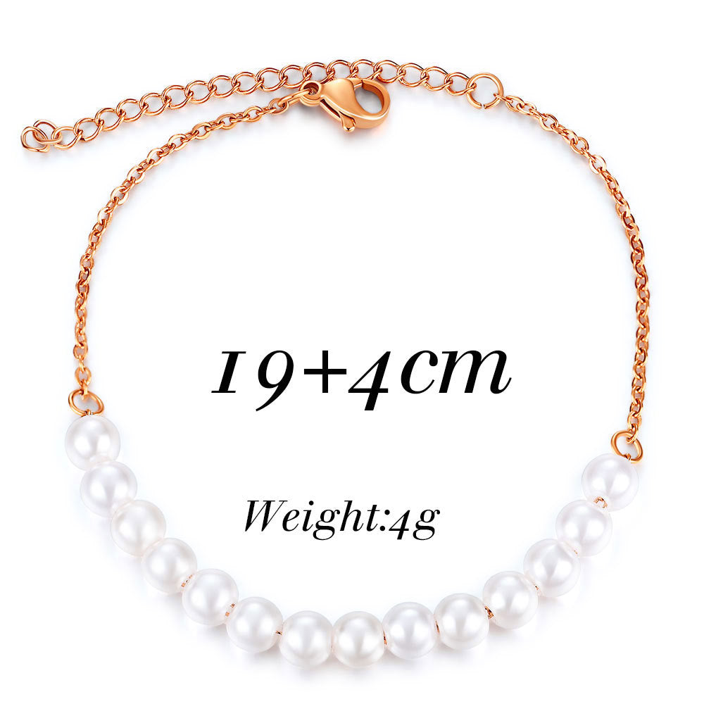 Damen elegante Halskette mit kunstvollen Perlen und hochwertigem Edelstahl Shop Nory