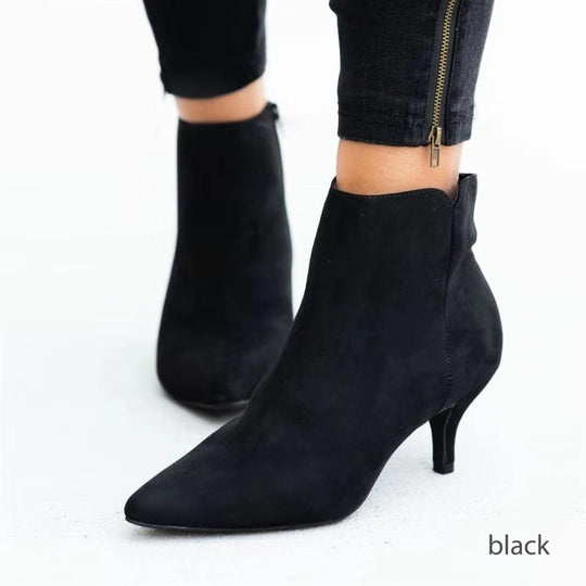 Damen Stiefeletten mit elegantem Pfennigabsatz und moderner Ankle-Optik
