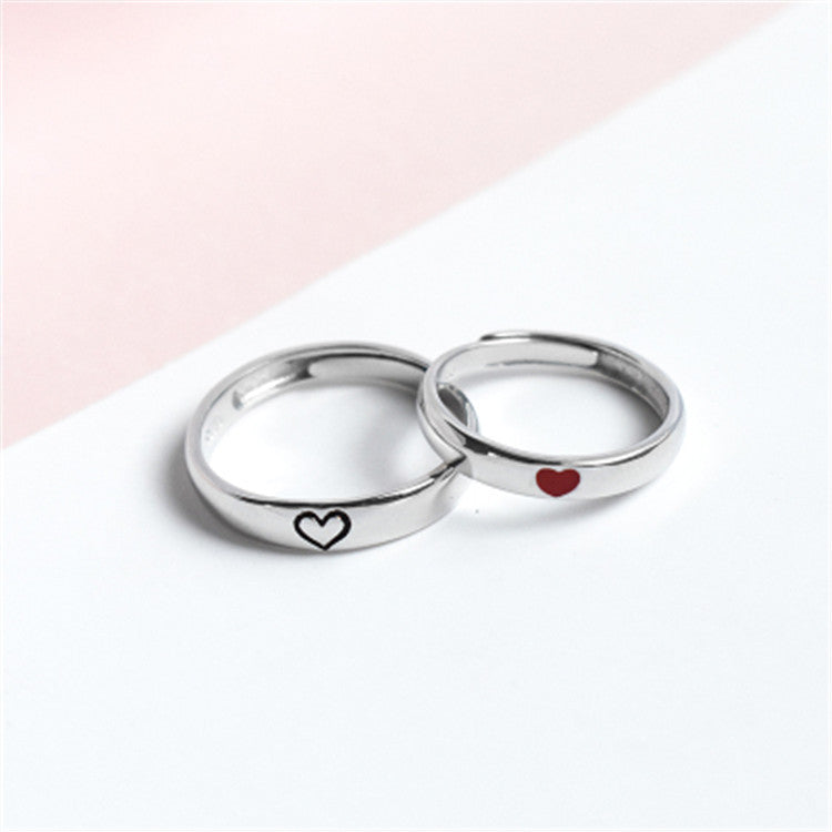 Damenring mit herzförmigem Motiv und feiner Oberfläche Shop Nory