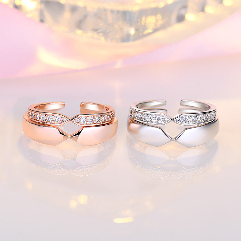 Damen Offener Ring mit modernem, geschwungenem Design Shop Nory