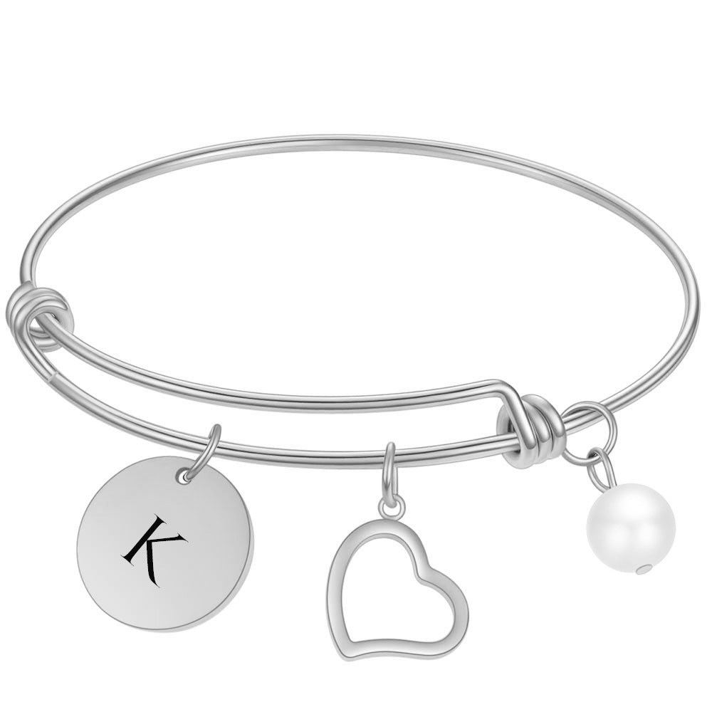 Damen Armreif mit personalisierbarem Anhänger und eleganten Designelementen Shop Nory