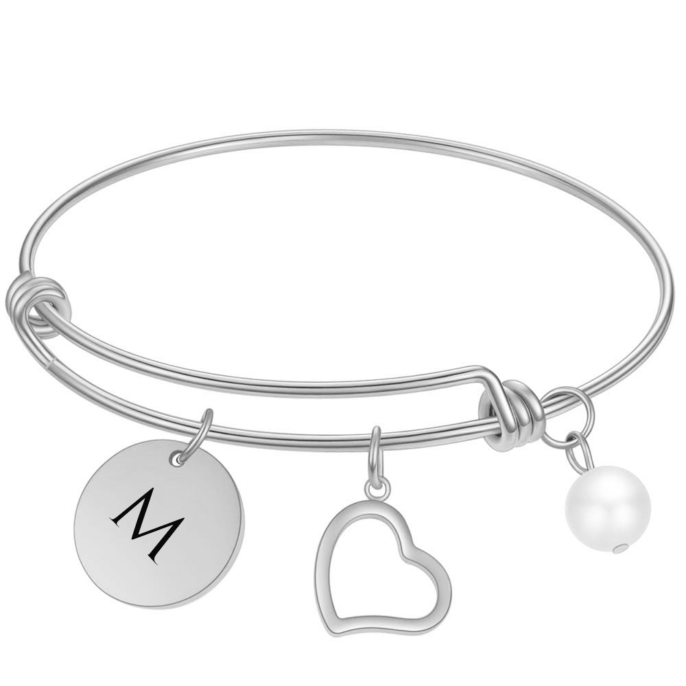 Damen Armreif mit personalisierbarem Anhänger und eleganten Designelementen Shop Nory