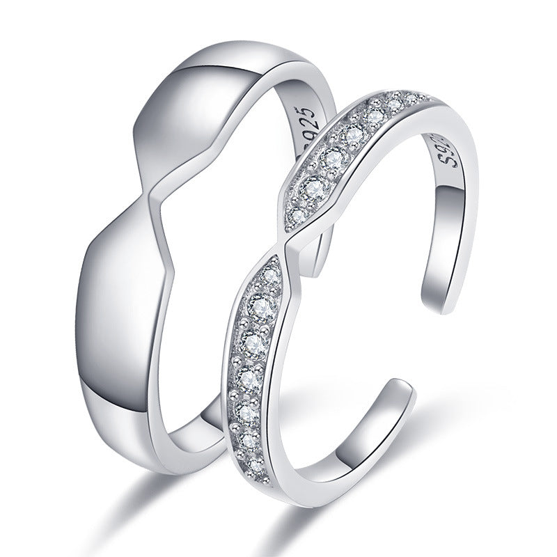 Damen Offener Ring mit modernem, geschwungenem Design Shop Nory