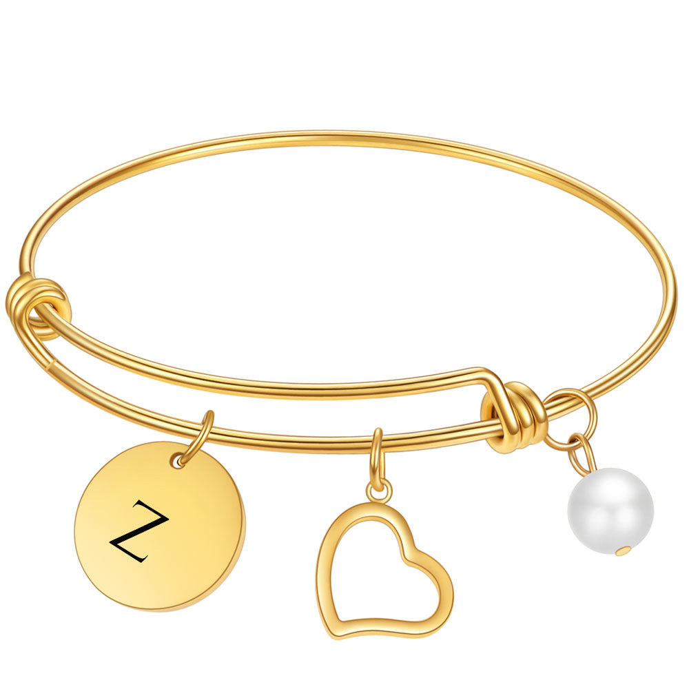 Damen Armreif mit personalisierbarem Anhänger und eleganten Designelementen Shop Nory