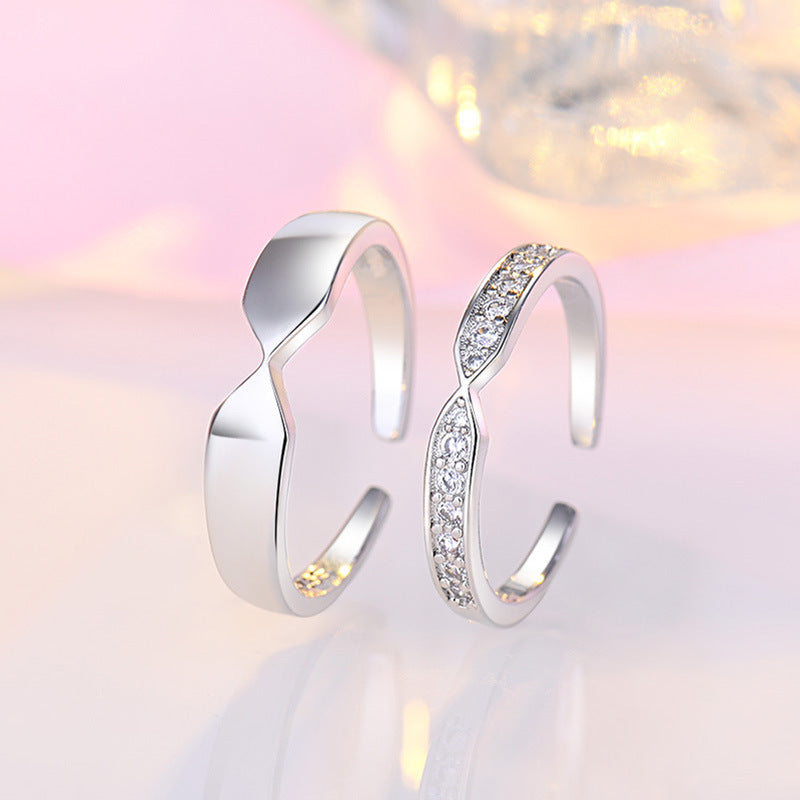 Damen Offener Ring mit modernem, geschwungenem Design Shop Nory