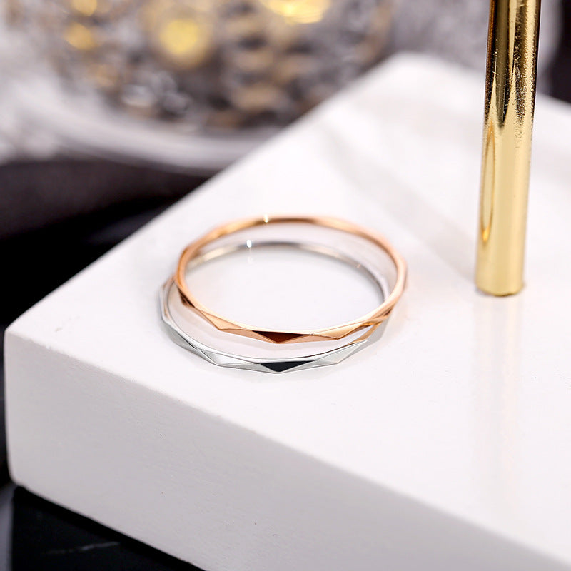 Damen eleganter Ring mit facettiertem Design Shop Nory