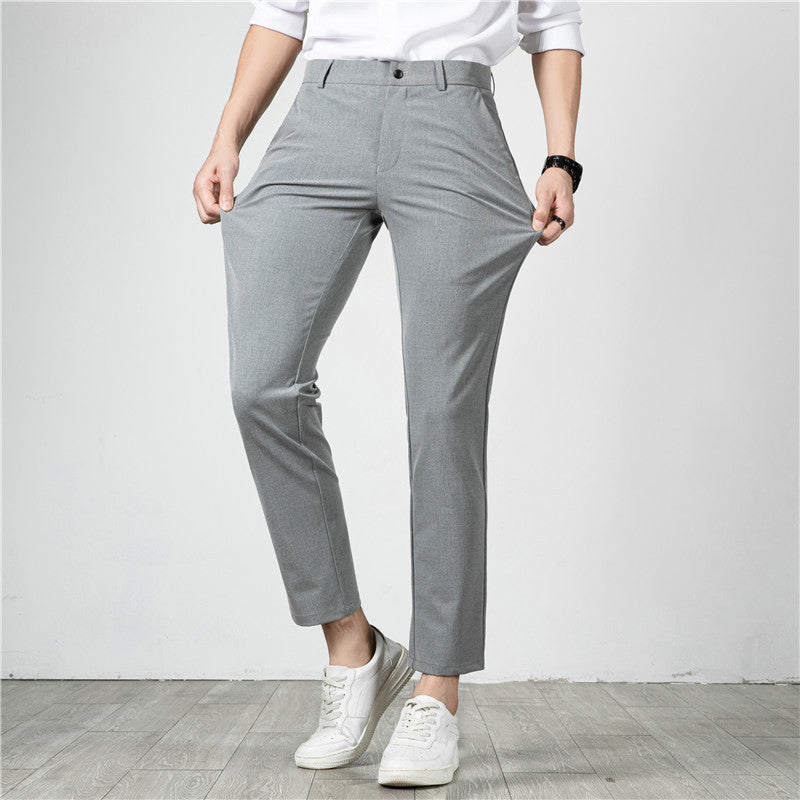 Herren Slim-Fit Stretch-Anzughose mit schmaler Knöchellänge Shop Nory