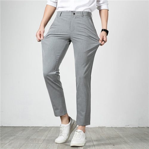 Herren Slim-Fit Stretch-Anzughose mit schmaler Knöchellänge Shop Nory