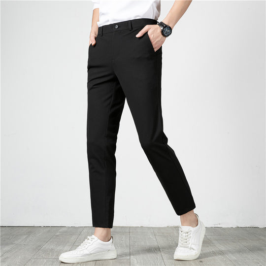 Herren Slim-Fit Stretch-Anzughose mit schmaler Knöchellänge Shop Nory