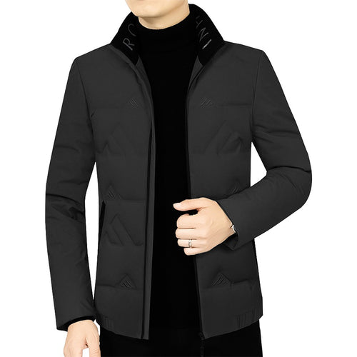 Herren Wattierte Stehkragenjacke mit geometrischer Steppung Shop Nory